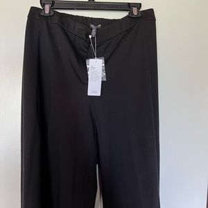 Eileen Fisher Flex Tencel Ponte straight pant, black, size 2X